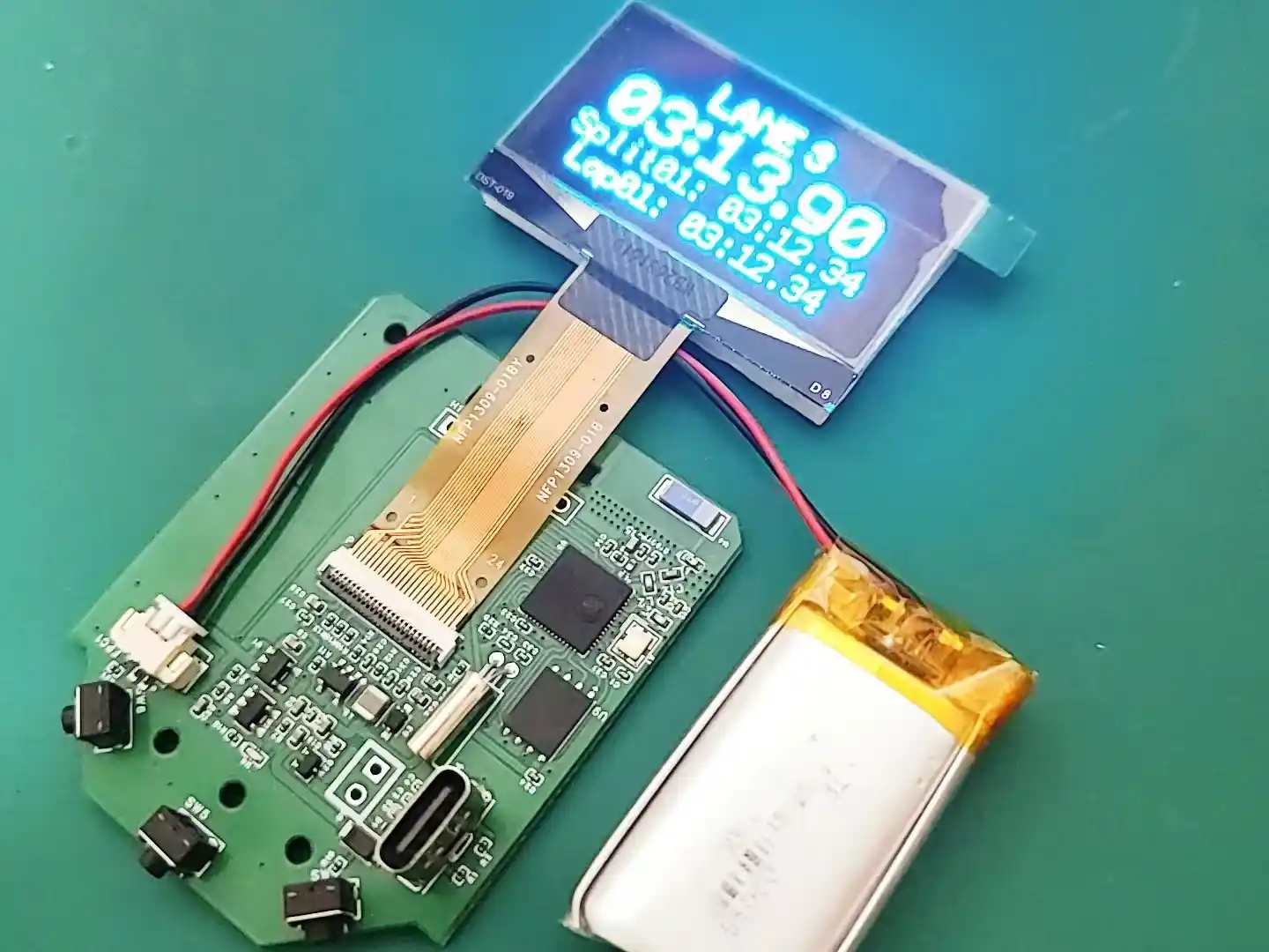 ESP32-S3 Smart Sports Stopwatch with Go Backend